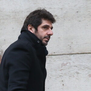 Patrick Fiori - Obsèques de Michel Galabru en l'église Saint-Roch à Paris le 12 janvier 2016.