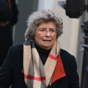 Jacqueline Franjou - Obsèques de Michel Galabru en l'église Saint-Roch à Paris le 12 janvier 2016.
