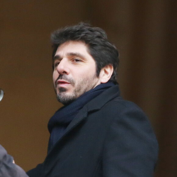 Patrick Fiori - Obsèques de Michel Galabru en l'église Saint-Roch à Paris le 12 janvier 2016.