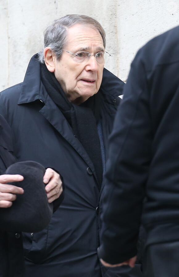 Robert Hossein - Obsèques de Michel Galabru en l'église Saint-Roch à Paris le 12 janvier 2016.