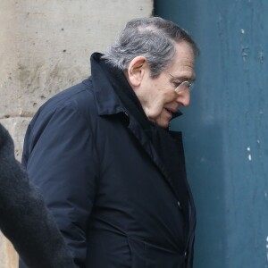 Robert Hossein - Obsèques de Michel Galabru en l'église Saint-Roch à Paris le 12 janvier 2016.