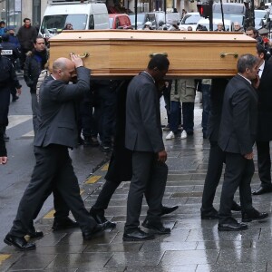 Obsèques de Michel Galabru en l'église Saint-Roch à Paris le 12 janvier 2016.