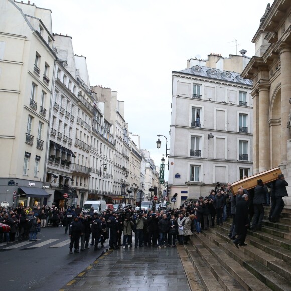 Obsèques de Michel Galabru en l'église Saint-Roch à Paris le 12 janvier 2016.