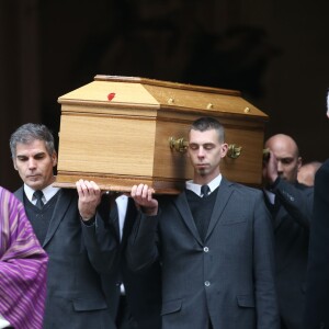 Sorties - Obsèques de Michel Galabru en l'église Saint-Roch à Paris le 12 janvier 2016.