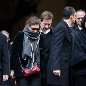 Emmanuelle Galabru - Sorties - Obsèques de Michel Galabru en l'église Saint-Roch à Paris le 12 janvier 2016.