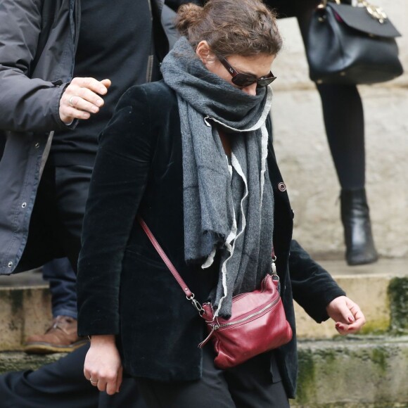 Emmanuelle Galabru - Sorties - Obsèques de Michel Galabru en l'église Saint-Roch à Paris le 12 janvier 2016.