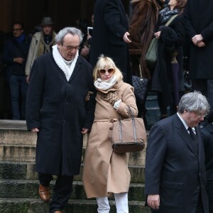 Sorties - Obsèques de Michel Galabru en l'église Saint-Roch à Paris le 12 janvier 2016.