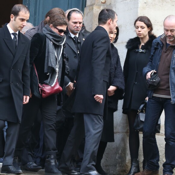 Emmanuelle Galabru, Fleur pellerin - Sorties - Obsèques de Michel Galabru en l'église Saint-Roch à Paris le 12 janvier 2016.