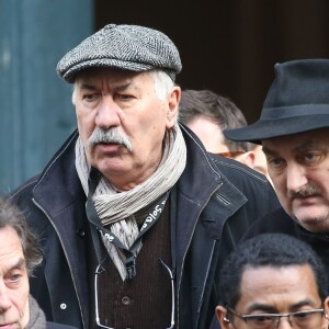 Sorties - Obsèques de Michel Galabru en l'église Saint-Roch à Paris le 12 janvier 2016.