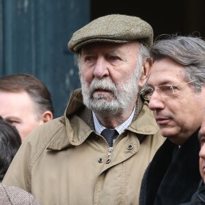 Jean-Pierre Marielle - Sorties - Obsèques de Michel Galabru en l'église Saint-Roch à Paris le 12 janvier 2016.