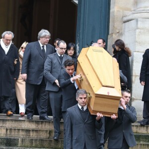 Philippe Galabru - Sorties - Obsèques de Michel Galabru en l'église Saint-Roch à Paris le 12 janvier 2016.