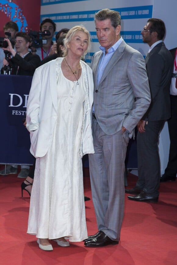 Beau St. Clair, Pierce Brosnan - Avant-première du film "The November Man" lors du 40e festival du film américain de Deauville, le 11 septembre 2014.