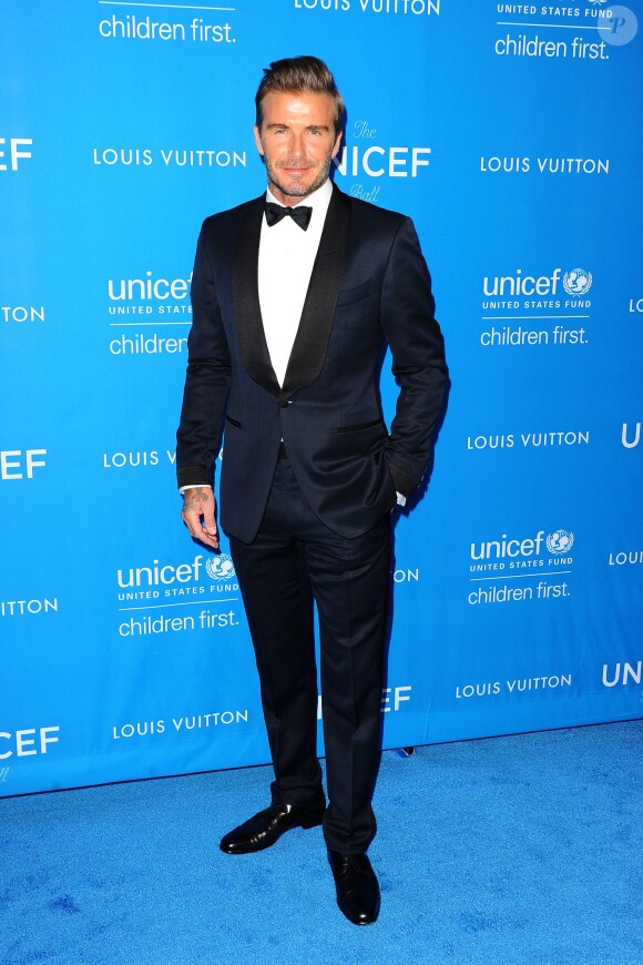 David Beckham au bal de l'UNICEF en l'honneur de David Beckham à Los Angeles, le 12 janvier 2016.
