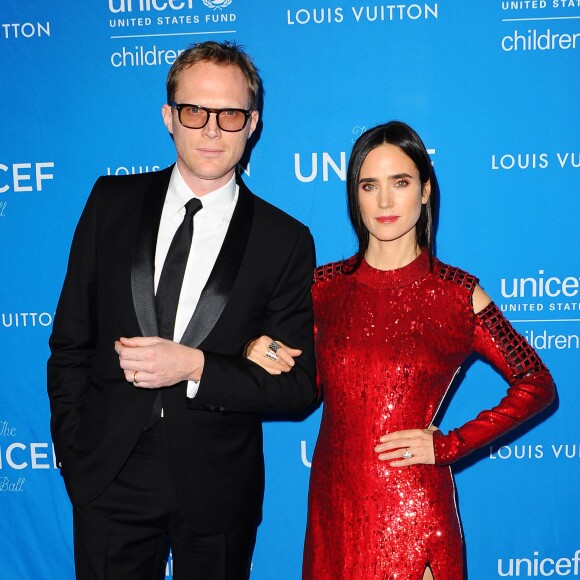 Jennifer Connelly et son mari Paul Bettany au bal de l'UNICEF en l'honneur de David Beckham à Los Angeles, le 12 janvier 2016.