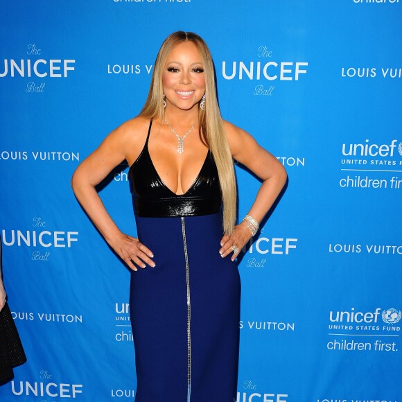 Mariah Carey au bal de l'UNICEF en l'honneur de David Beckham à Los Angeles, le 12 janvier 2016.