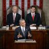 Barack Obama s'exprime au Capitole à Washington, pour son dernier discours sur l'état de l'Union, le 12 janvier 2016