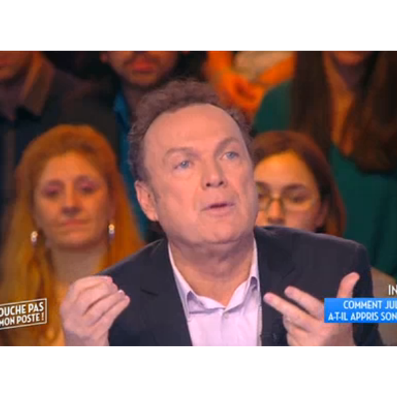 L'animateur Julien Lepers raconte la façon dont il a été viré sur le plateau de "Touche pas à mon poste" sur D8, le 13 janvier 2015.