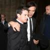Fleur Pellerin, Manuel Valls et Laurent Bayle à la cérémonie organisée en hommage à Pierre Boulez, décédé le 5 janvier 2016 à Baden-Baden, en l'église Saint-Sulpice à Paris, le 14 janvier 2016.