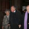Jack Ralite et Catherine Tasca à la cérémonie organisée en hommage à Pierre Boulez, décédé le 5 janvier 2016 à Baden-Baden, en l'église Saint-Sulpice à Paris, le 14 janvier 2016.
