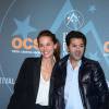 Jamel Debbouze et sa femme Mélissa Theuriau lors de la cérémonie de clôture du 19e Festival International du film de Comédie de l'Alpe d'Huez, le 16 janvier 2016.