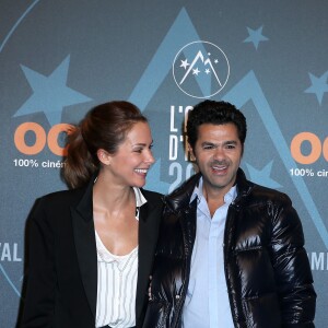 Jamel Debbouze et sa femme Mélissa Theuriau lors de la cérémonie de clôture du 19e Festival International du film de Comédie de l'Alpe d'Huez, le 16 janvier 2016.