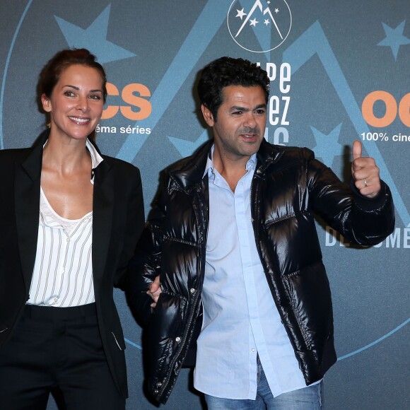 Jamel Debbouze et sa femme Mélissa Theuriau lors de la cérémonie de clôture du 19e Festival International du film de Comédie de l'Alpe d'Huez, le 16 janvier 2016.