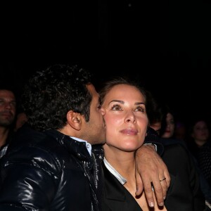 Jamel Debbouze et sa femme Mélissa Theuriau lors de la cérémonie de clôture et palmarès du 19e Festival International du film de Comédie de l'Alpe d'Huez, le 16 janvier 2016.