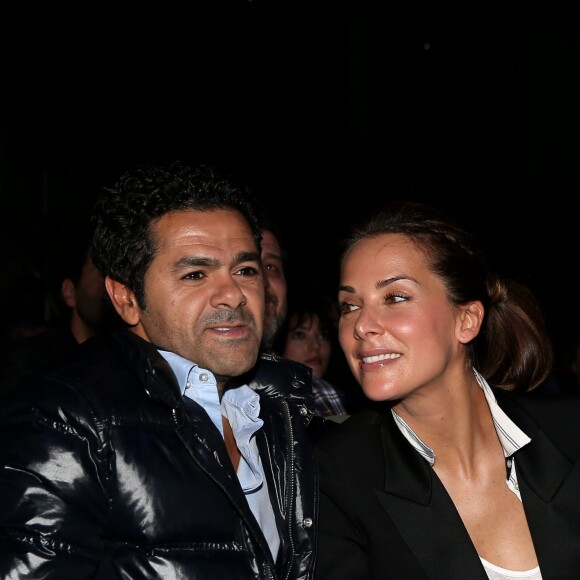 Jamel Debbouze et sa femme Mélissa Theuriau lors de la cérémonie de clôture et palmarès du 19e Festival International du film de Comédie de l'Alpe d'Huez, le 16 janvier 2016. Le film "La vache" remporte trois récompenses, le Grand Prix,Prix du Public et le Prix d'Interprétation Michel Galabru (reçu par Fatsah Bouyahmed).