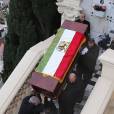 Semi-exclusif - Les obsèques de la princesse Ashraf Pahlavi, dont le cercueil était recouvert de l'ancien drapeau impérial de l'Iran, ont eu lieu au cimetière de Monaco le 14 janvier 2016.