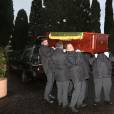Semi-exclusif - Les obsèques de la princesse Ashraf Pahlavi, dont le cercueil était recouvert de l'ancien drapeau impérial de l'Iran, ont eu lieu au cimetière de Monaco le 14 janvier 2016.
