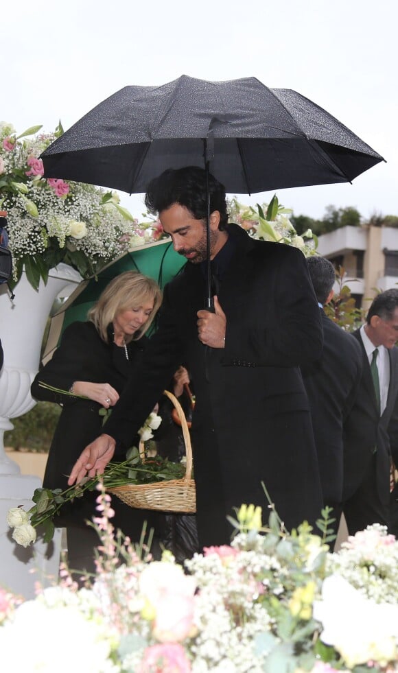 Semi-exclusif - Une soixantaine de personnes assistaient le 14 janvier 2016 aux obsèques de la princesse Ashraf Pahlavi, soeur jumelle du dernier Shah d'Iran (Mohammad Reza), au cimetière de Monaco le 14 janvier 2016.