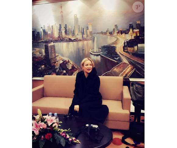 Kate Hudson en voyage en Chine pour la promotion du film Kung Fu Panda 3. Photo publiée sur sa page Instagram, le 20 janvier 2016.