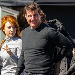 Exclusif - Connor Cruise vient rendre visite à son père Tom Cruise sur le tournage du film "Jack Reacher: Never Go Back" à la Nouvelle-Orléans, le 20 janvier 2016
