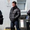 Exclusif - Connor Cruise vient rendre visite à son père Tom Cruise sur le tournage du film "Jack Reacher: Never Go Back" à la Nouvelle-Orléans, le 20 janvier 2016