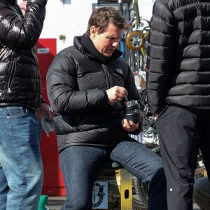Exclusif - Connor Cruise vient rendre visite à son père Tom Cruise sur le tournage du film "Jack Reacher: Never Go Back" à la Nouvelle-Orléans, le 20 janvier 2016