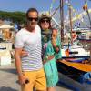 Eve Angeli et son ex-chéri Chrisophe. Le 29 juin 2015. Les amoureux passent du bon temps à Saint-Tropez.