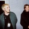David Bowie et son fils Duncan Jones aux Brit Awards à Londres, février 1999.
