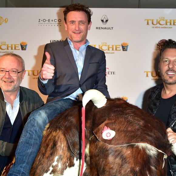 Olivier Baroux, Jean-Paul Rouve et Jean Roch - Soirée lors de l'avant-première du film "Les Tuches 2" au VIP Room à Paris le 25 janvier 2016.
