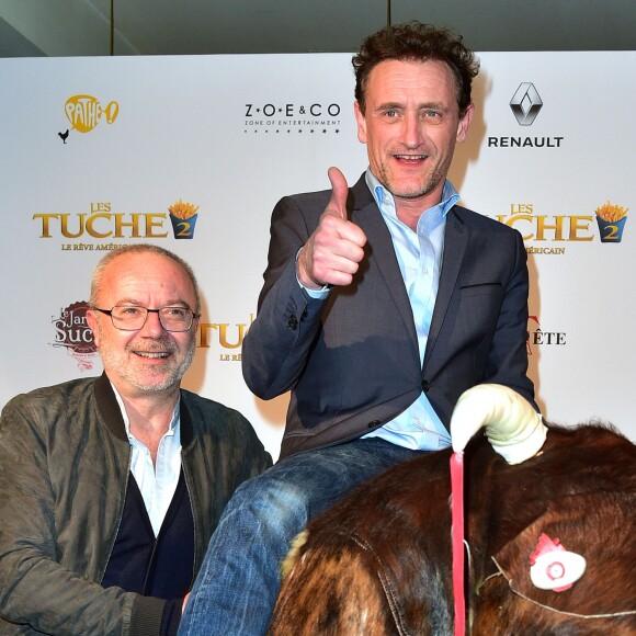 Olivier Baroux et Jean-Paul Rouve - Soirée lors de l'avant-première du film "Les Tuches 2" au VIP Room à Paris le 25 janvier 2016.