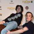 Théo Fernandez et Pierre Lottin - Soirée lors de l'avant-première du film "Les Tuches 2" au VIP Room à Paris le 25 janvier 2016.