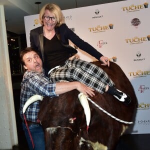 Guy Lecluyse et Ariane Massenet - Soirée lors de l'avant-première du film "Les Tuches 2" au VIP Room à Paris le 25 janvier 2016.