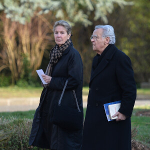 Bernard Pivot lors des obsèques de Michel Tournier à Choisel, le 25 janvier 2016