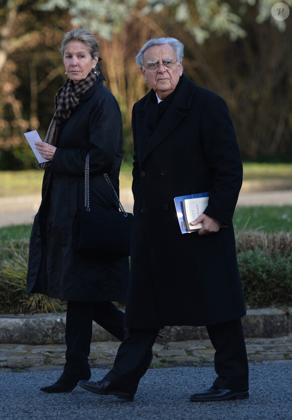 Bernard Pivot lors des obsèques de Michel Tournier à Choisel, le 25 janvier 2016