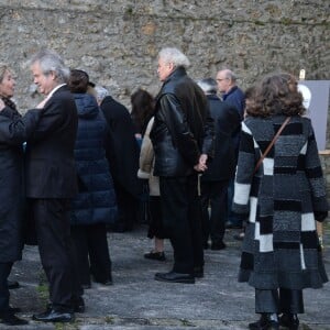 Franz-Olivier Giesbert lors des obsèques de Michel Tournier à Choisel, le 25 janvier 2016