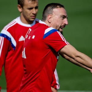 Franck Ribéry lors d'un entraînement à Doha, le 13 janvier 2015