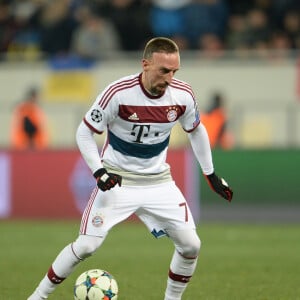 Franck Ribéry lors de la rencontre de Champions League entre le Shakhtar Donetsk et le Bayern Munich à l'Arena de Lviv, le 17 février 2015