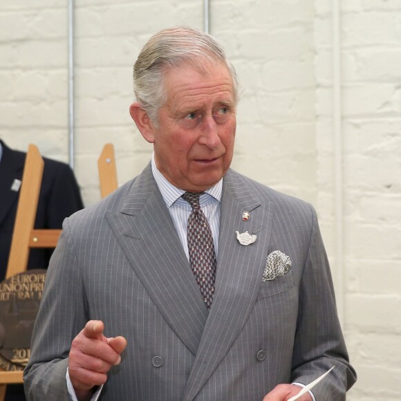 Le prince Charles en visite à Stoke-on-Trent le 26 janvier 2016 en sa qualité de fondateur et parrain du Prince's Regeneration Trust.