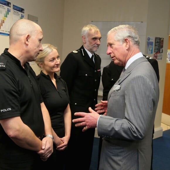 Le prince Charles en visite à Stoke-on-Trent le 26 janvier 2016 en sa qualité de fondateur et parrain du Prince's Regeneration Trust.