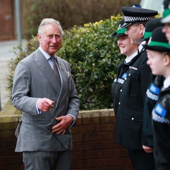 Le prince Charles en visite à Stoke-on-Trent le 26 janvier 2016 en sa qualité de fondateur et parrain du Prince's Regeneration Trust.