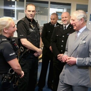 Le prince Charles en visite à Stoke-on-Trent le 26 janvier 2016 en sa qualité de fondateur et parrain du Prince's Regeneration Trust.